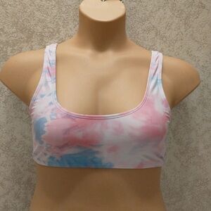 Pastel Tie-Dye Bikini Top